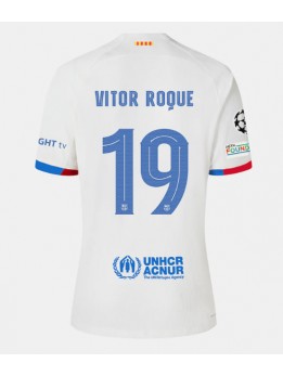 Barcelona Vitor Roque #19 Auswärtstrikot 2023-24 Kurzarm